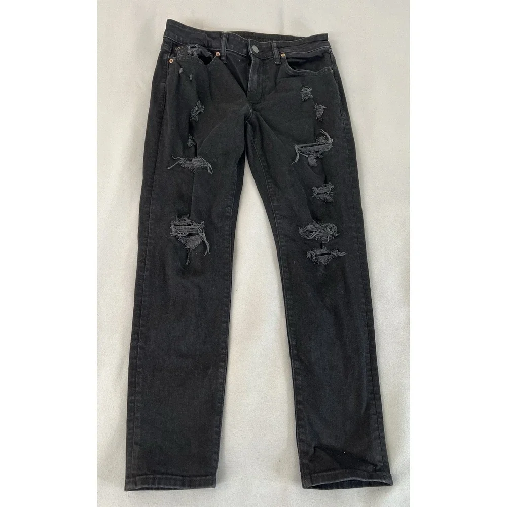 American Eagle‎ Jeans Mens 31x29  Next Level Air Flex Skinny Distressed Black